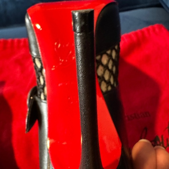 Christian Louboutin Boteboot 100 ankle boots mesh accents.size 36.5 authentic - Picture 8 of 16